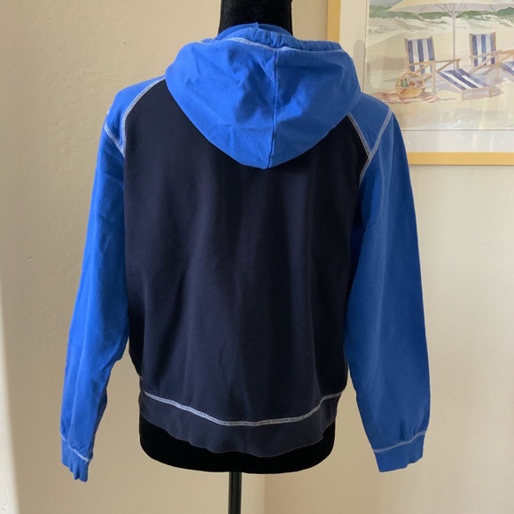 N.Y.L New York Laundry Two Tone Blue Zip Hoodie L - Picture 4 of 8
